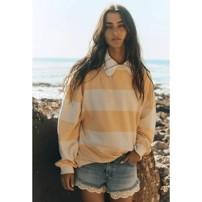 Free People Classic Striped Oversized Crewneck Shirts & Tops Parts and Labour Hood River Oregon Clothing Store