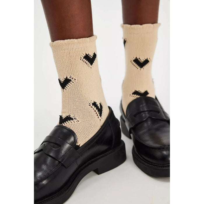 Free People Cupids Bow Socks One Size / Brown Combo Accessories Parts and Labour Hood River Oregon Clothing Store