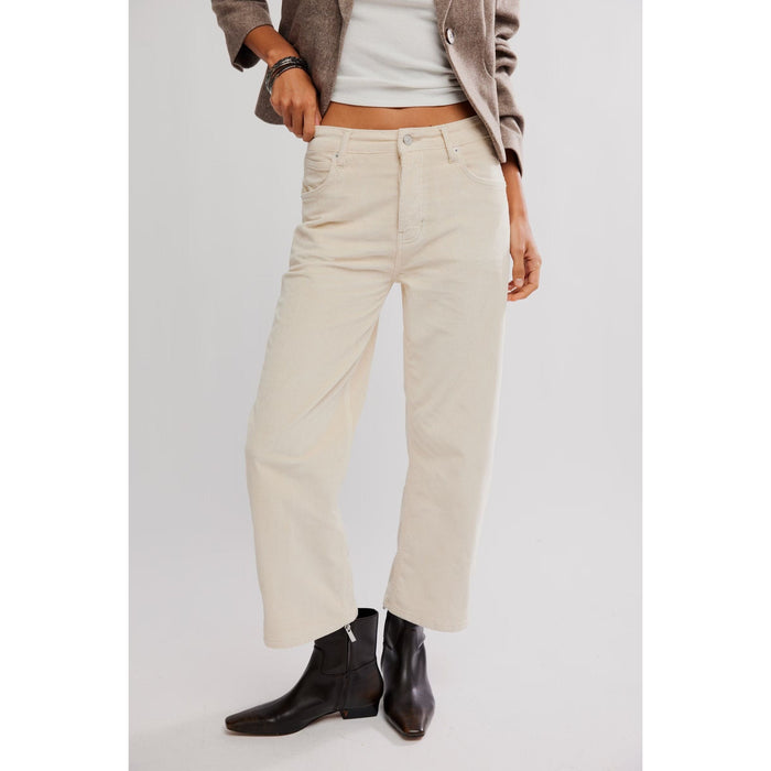 Free People Deep Trance Dropped Corduroy Jeans White Swan / 25 Bottoms Parts and Labour Hood River Oregon Clothing Store