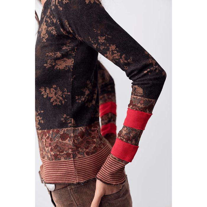 Free People Easy Does It Printed Long Sleeve Shirts & Tops Parts and Labour Hood River Oregon Clothing Store
