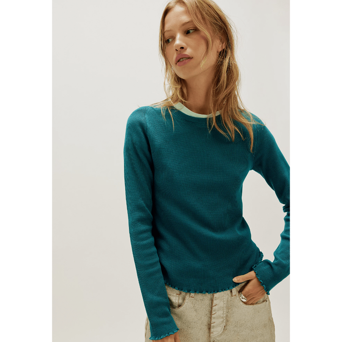 Free People Easy Does It Tee Still Sea / XS Shirts & Tops Parts and Labour Hood River Oregon Clothing Store