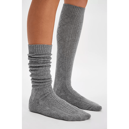 Free People Essential Knee High Sock Grey Accessories Parts and Labour Hood River Oregon Clothing Store