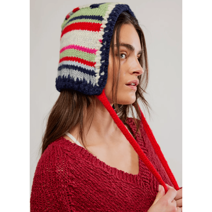 Free People Evie Multi Stripe Bonnet Navy Combo Accessories Parts and Labour Hood River Oregon Clothing Store