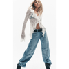 Free People Fable Low-Rise Twisted Bow Jeans Bottoms Parts and Labour Hood River Oregon Clothing Store