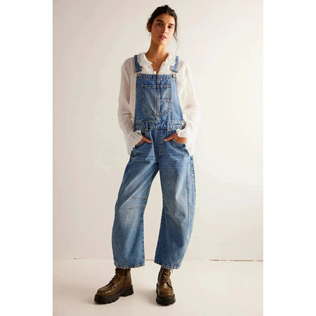 Free People Good Luck Barrel Overall Denim Parts and Labour Hood River Oregon Clothing Store