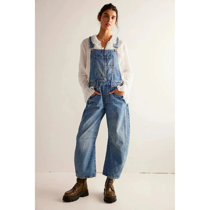 Free People Good Luck Barrel Overall Denim Parts and Labour Hood River Oregon Clothing Store