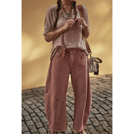 Free People Good Luck Mid Rise Barrel Jean Bottoms Parts and Labour Hood River Oregon Clothing Store