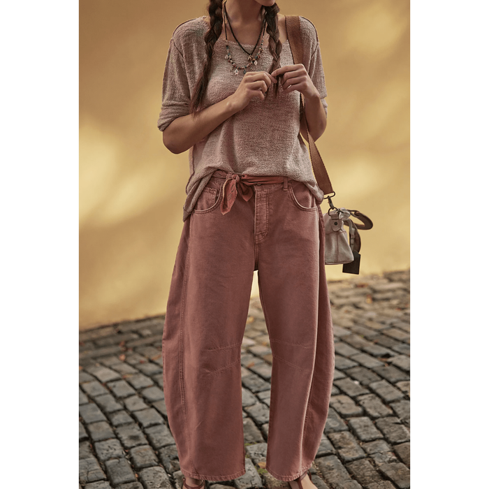 Free People Good Luck Mid Rise Barrel Jean Bottoms Parts and Labour Hood River Oregon Clothing Store