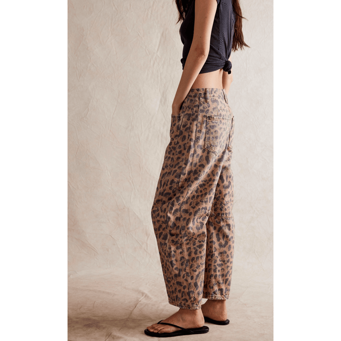 Free People Good Luck Printed Barrel Jeans Bottoms Parts and Labour Hood River Oregon Clothing Store