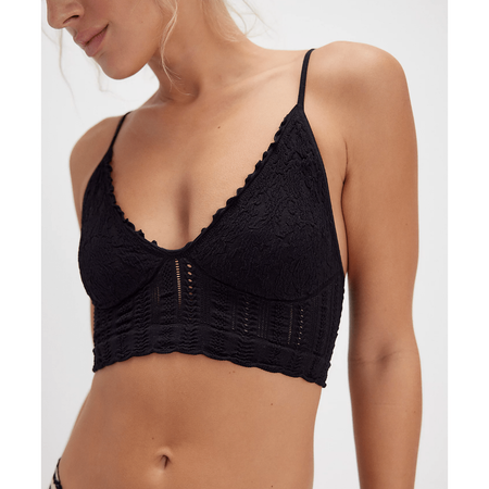 Free People Heirloom Seamless Bralette Black / XS/S Accessories Parts and Labour Hood River Oregon Clothing Store