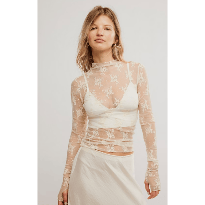 Free People Lady Lux Layering Top Evening Creme / XS Shirts & Tops Parts and Labour Hood River Oregon Clothing Store