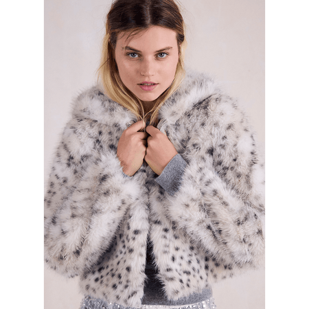 Free People Louder Please Hooded Faux Fur Jacket Coats & Jackets Parts and Labour Hood River Oregon Clothing Store