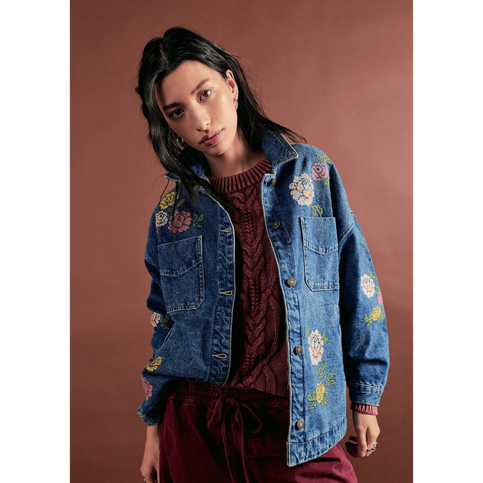 Free People Madison City Embroidered Jacket Coats & Jackets Parts and Labour Hood River Oregon Clothing Store