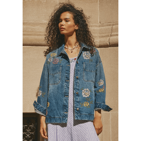 Free People Madison City Embroidered Jacket Coats & Jackets Parts and Labour Hood River Oregon Clothing Store