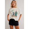 Free People Merry Meow Tee Ivory Combo / XS Shirts & Tops Parts and Labour Hood River Oregon Clothing Store