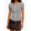 Free People Most Wanted Striped Cardi Black White Stripe / XS Shirts & Tops Parts and Labour Hood River Oregon Clothing Store