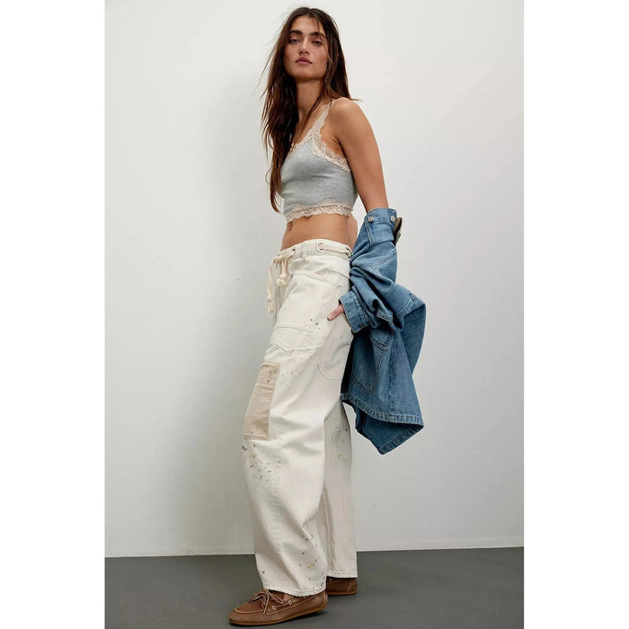 Free People Moxie Low Slung Pull-On Barrel Jeans Denim Parts and Labour Hood River Oregon Clothing Store
