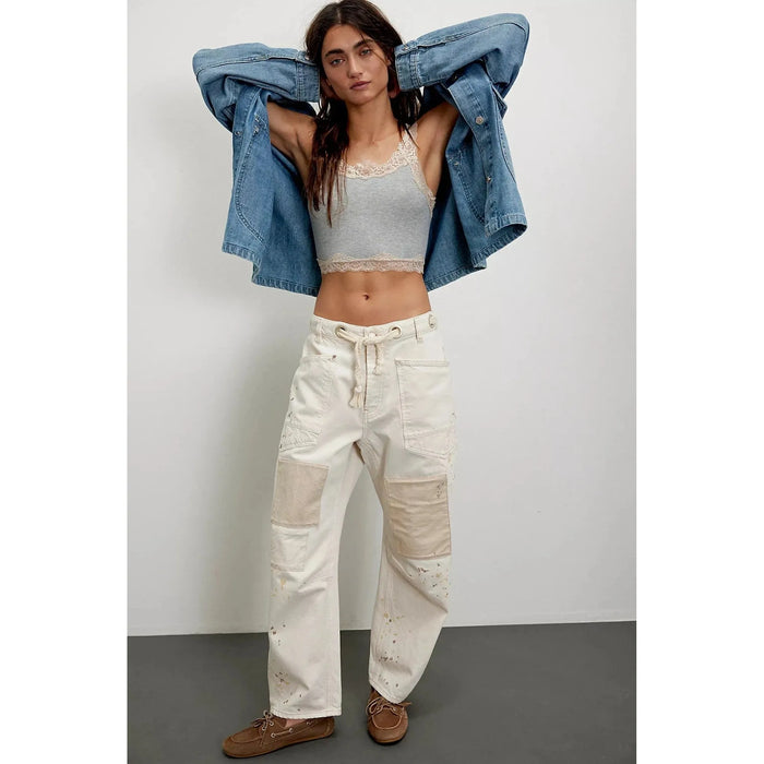 Free People Moxie Low Slung Pull-On Barrel Jeans Denim Parts and Labour Hood River Oregon Clothing Store