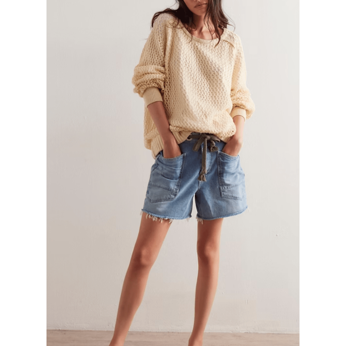 Free People Moxie Shorts Truest Blue / 24 Bottoms Parts and Labour Hood River Oregon Clothing Store