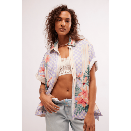 Free People Retro Tropics Shirt Shirts & Tops Parts and Labour Hood River Oregon Clothing Store