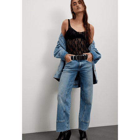 Free People Risk Taker Mid-Rise Jeans Denim Parts and Labour Hood River Oregon Clothing Store