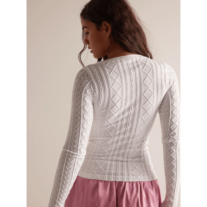 Free People So Soft Seamless Modal Cable L/S Shirts & Tops Parts and Labour Hood River Oregon Clothing Store