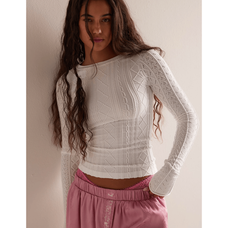 Free People So Soft Seamless Modal Cable L/S Shirts & Tops Parts and Labour Hood River Oregon Clothing Store
