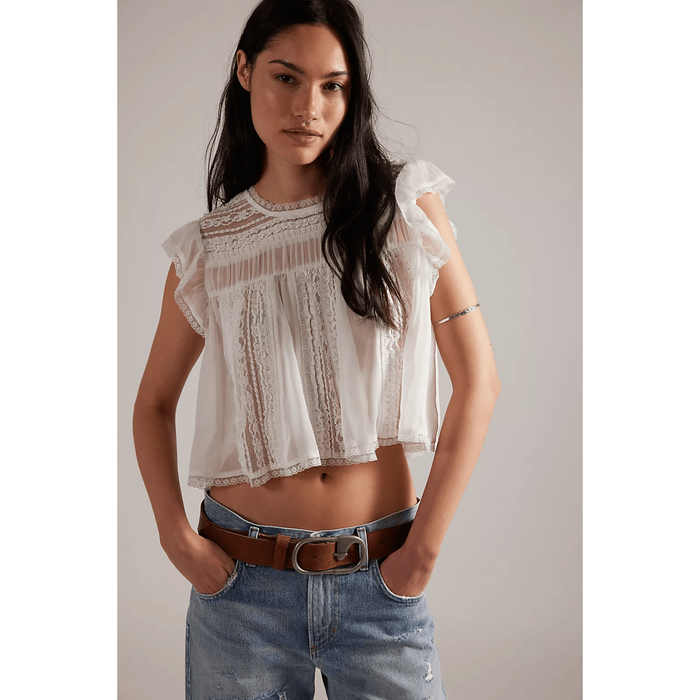Free People Sun Drenched Blouse Clean Ivory / XS Shirts & Tops Parts and Labour Hood River Oregon Clothing Store
