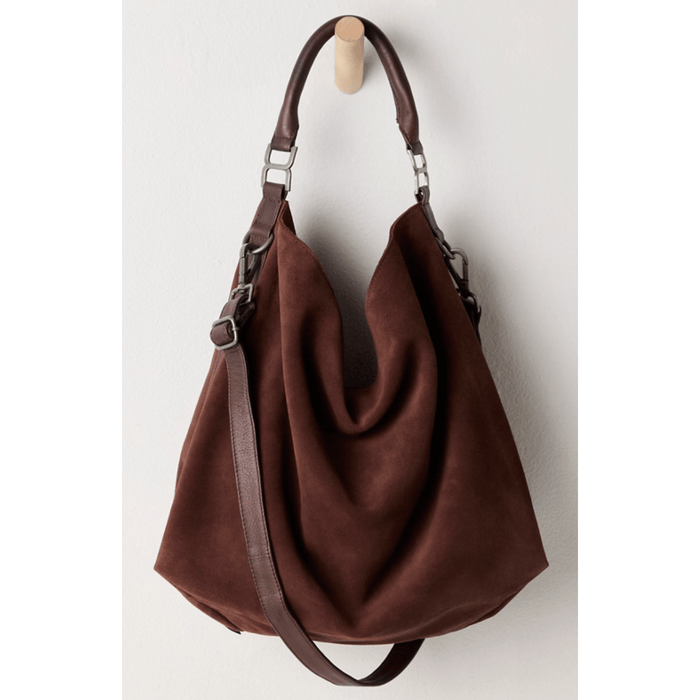 Free People Suzie Suede Slouch Tote Bag Espresso Accessories Parts and Labour Hood River Oregon Clothing Store