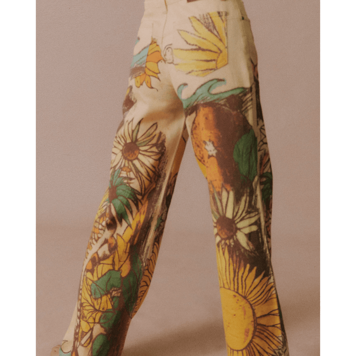 Free People Tinsley Printed Jeans Denim Parts and Labour Hood River Oregon Clothing Store