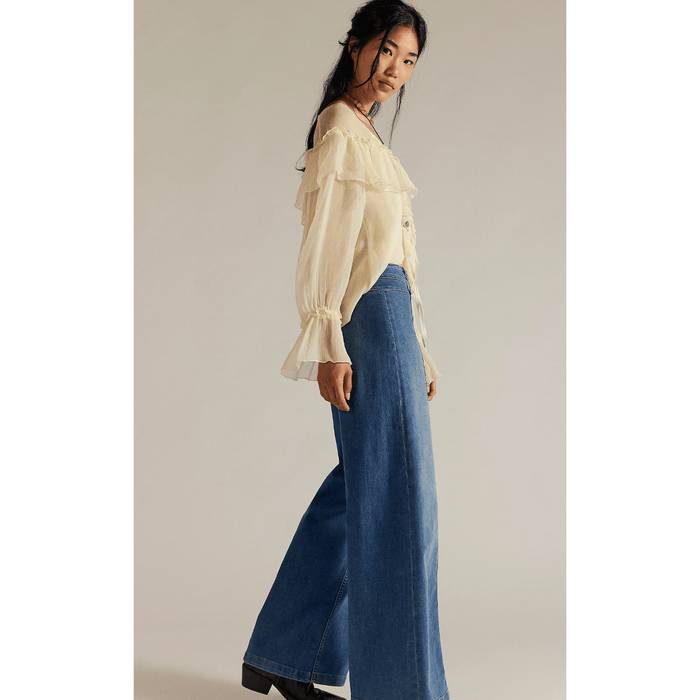 Free People We The Free Libre Wide Leg Jean Denim Parts and Labour Hood River Oregon Clothing Store