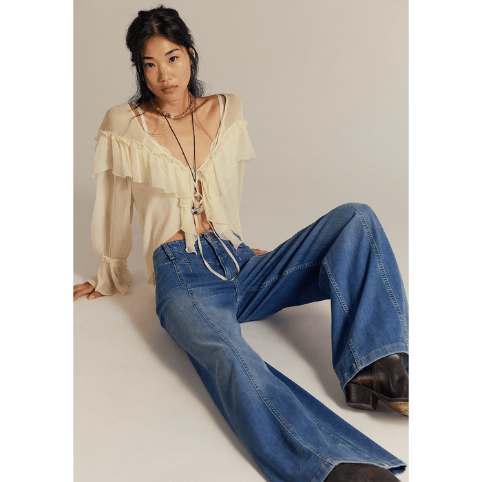 Free People We The Free Libre Wide Leg Jean Denim Parts and Labour Hood River Oregon Clothing Store