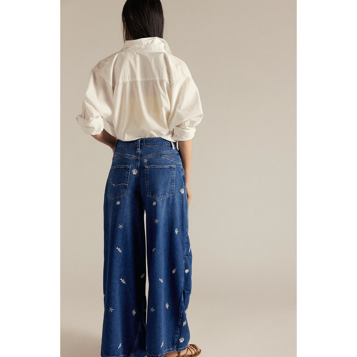 Free People Westward Embroidered Jeans Bottoms Parts and Labour Hood River Oregon Clothing Store
