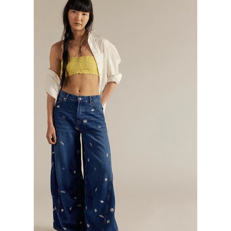 Free People Westward Embroidered Jeans Bottoms Parts and Labour Hood River Oregon Clothing Store