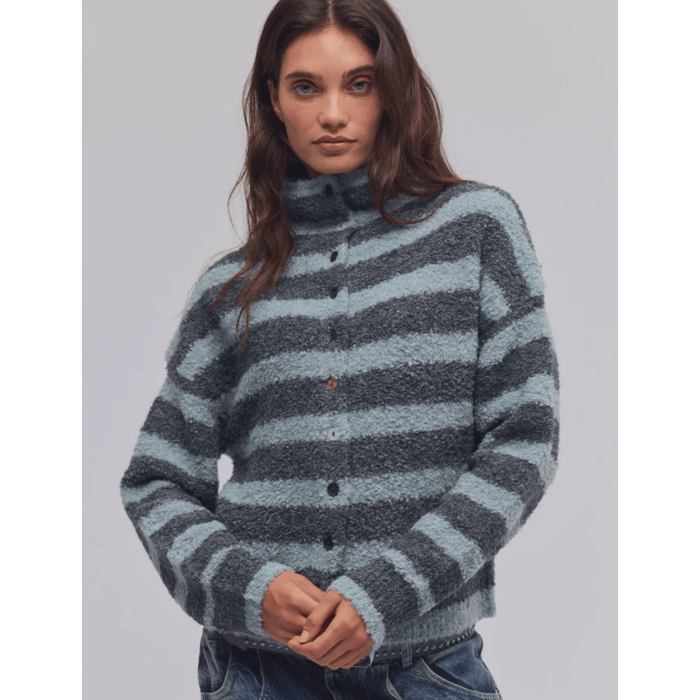 Free People WTF Button Collection Cardi Storm Cloud Combo / XS Sweaters Parts and Labour Hood River Oregon Clothing Store