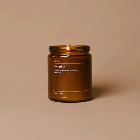 gold + ivy Pumpkin Soy Candle 12.5 oz Accessories Parts and Labour Hood River Oregon Clothing Store