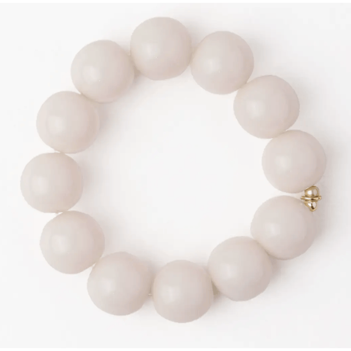 Ink + Alloy Cece Large Resin Bead Bracelet Milky White Accessories Parts and Labour Hood River Oregon Clothing Store