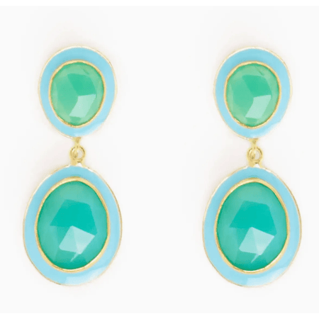 Ink + Alloy Elaine Semi-Precious Stone + Enamel Earrings Accessories Parts and Labour Hood River Oregon Clothing Store