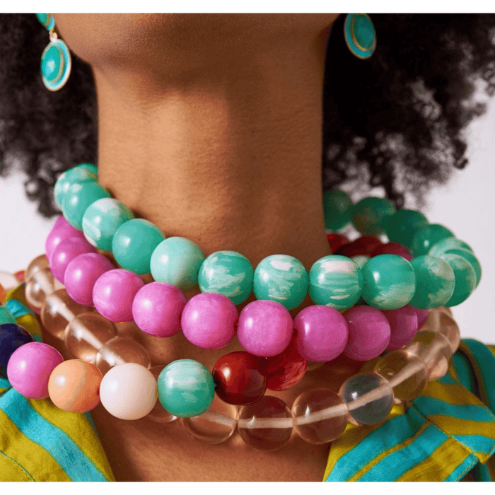 Ink + Alloy Iris Large Resin Bead Necklace Accessories Parts and Labour Hood River Oregon Clothing Store