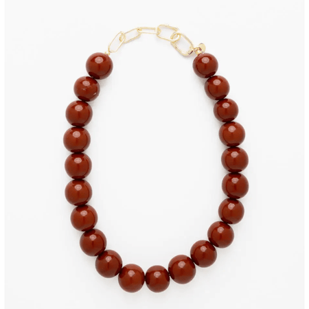 Ink + Alloy Iris Large Resin Bead Necklace Brown Accessories Parts and Labour Hood River Oregon Clothing Store
