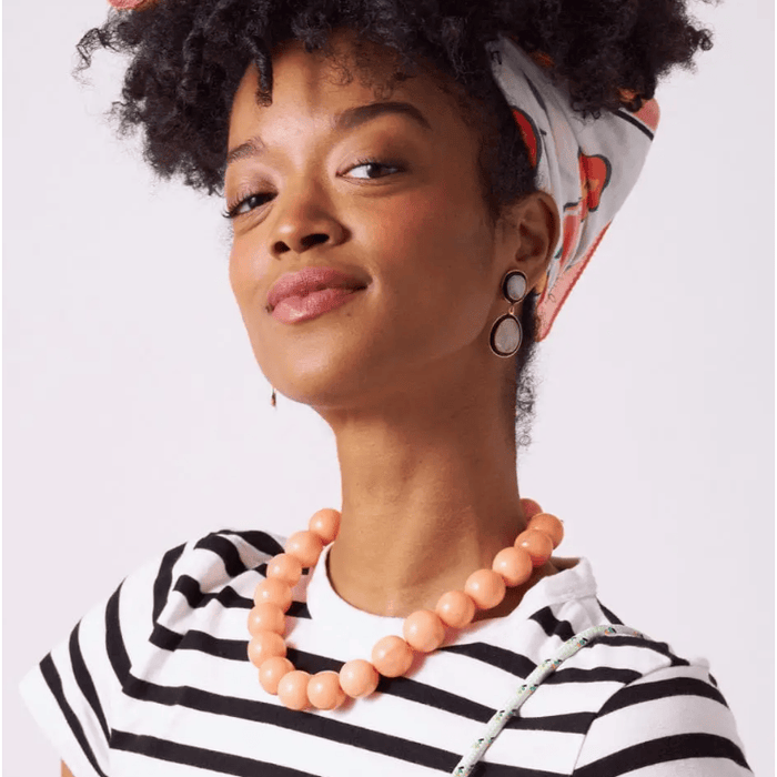 Ink + Alloy Iris Large Resin Bead Necklace Coral Accessories Parts and Labour Hood River Oregon Clothing Store