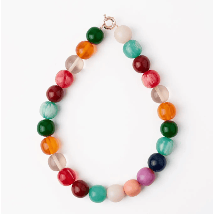 Ink + Alloy Iris Large Resin Bead Necklace Multi Accessories Parts and Labour Hood River Oregon Clothing Store