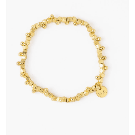 Ink + Alloy Kate Faceted Brass Beads Stretch Bracelet Accessories Parts and Labour Hood River Oregon Clothing Store