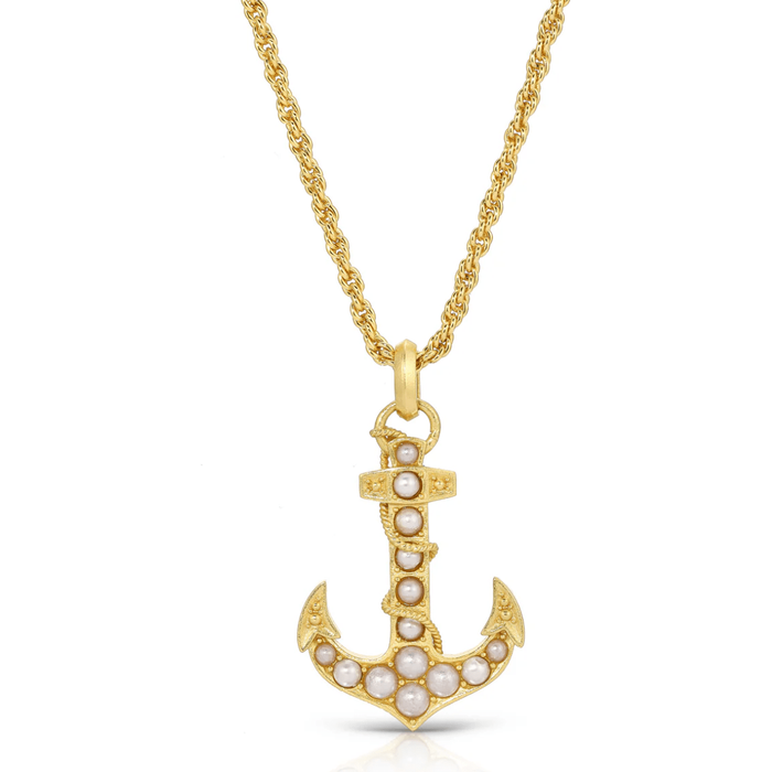 Joy Dravecky Jewelry Anchor Necklace- Pearl Accessories Parts and Labour Hood River Oregon Clothing Store