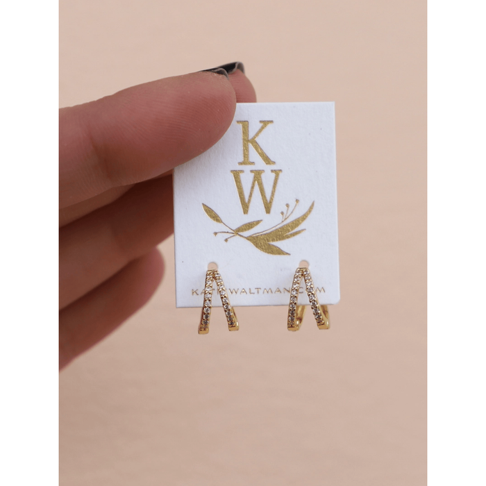 Katie Waltman Double Huggie Hoops Accessories Parts and Labour Hood River Oregon Clothing Store