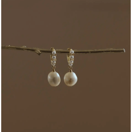 Katie Waltman Marlowe Pearl Drop Earrings Accessories Parts and Labour Hood River Oregon Clothing Store