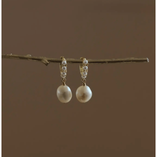 Katie Waltman Marlowe Pearl Drop Earrings Accessories Parts and Labour Hood River Oregon Clothing Store
