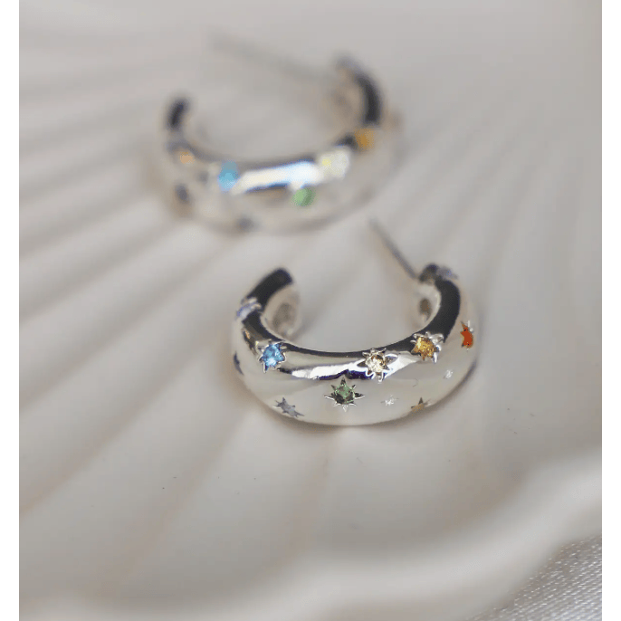 Katie Waltman Penny CZ Star Hoop Accessories Parts and Labour Hood River Oregon Clothing Store