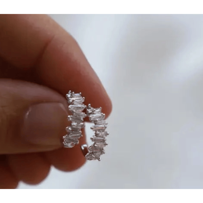 Katie Waltman Tapered Baguette Hoops Accessories Parts and Labour Hood River Oregon Clothing Store