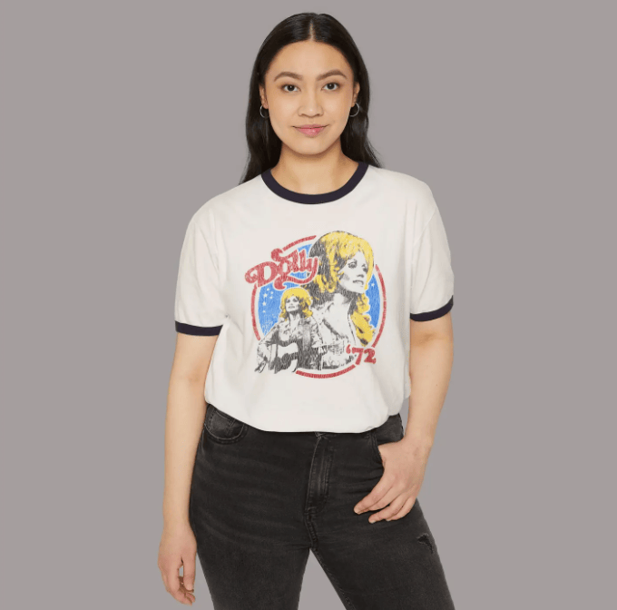 Killer Retro Dolly 1972 Retro Ringer Tee Shirts & Tops Parts and Labour Hood River Oregon Clothing Store